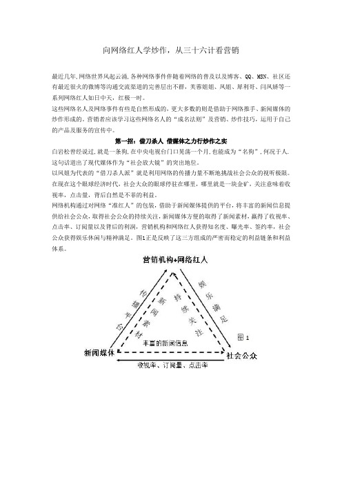 向网络红人学炒作_从三十六计看营销