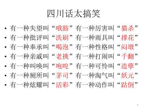 普通话与四川话ppt课件