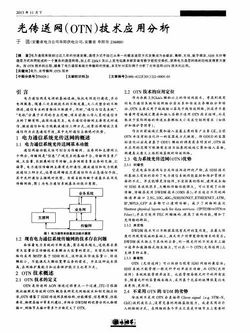 光传送网(OTN)技术应用分析