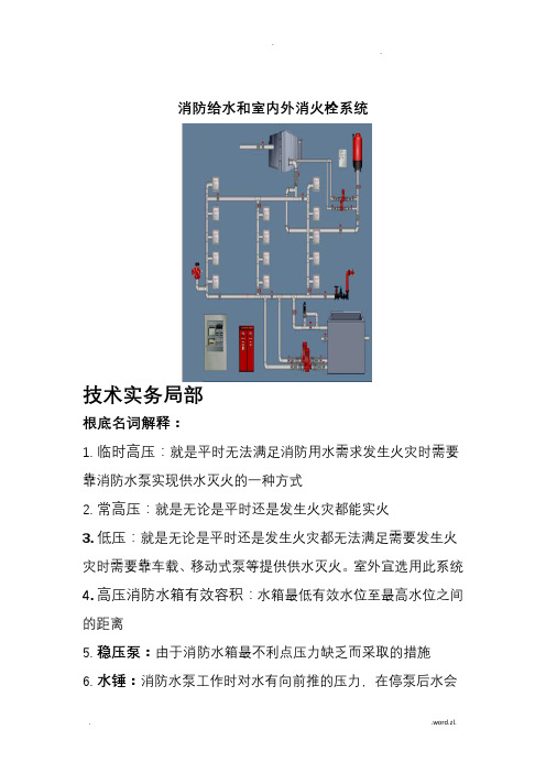 消防给水和室内外消火栓系统