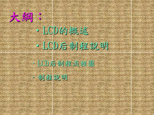电子行业LCD後制程简介41张幻灯片课件