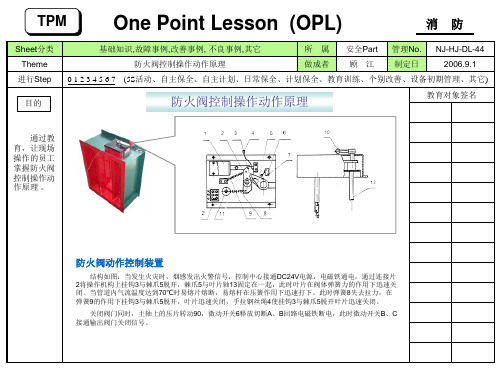 OPL-(防火阀控制操作动作原理)