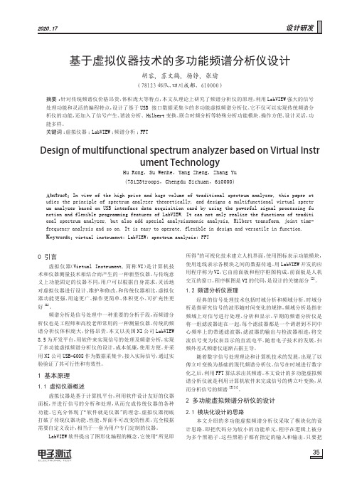 基于虚拟仪器技术的多功能频谱分析仪设计