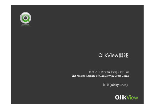 QlikView基本介绍