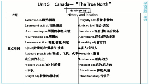 Unit 5 Canada—“The True North”