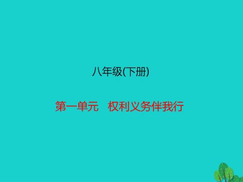 中考政治总复习八下第一单元权利义务伴我行课件