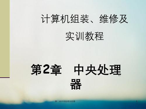 第二章中央处理办法器