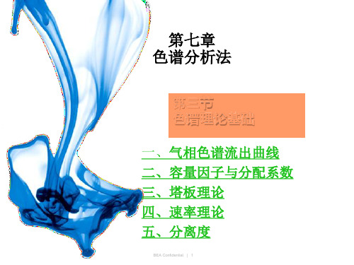 分析化学—色谱分析法第三节色谱理论基础