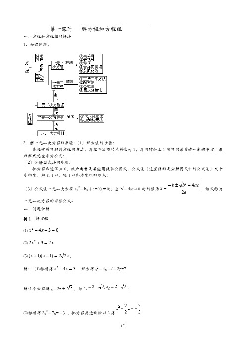 初高中数学衔接之解方程和方程组精讲