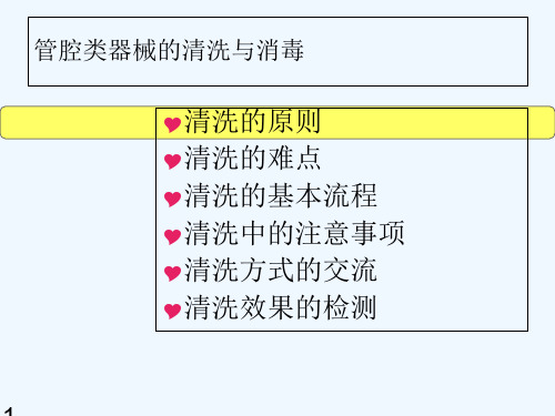 管腔类器械的清洗 PPT