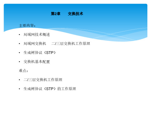 第二章  交换技术-路由与交换技术-袁天夫-清华大学出版社