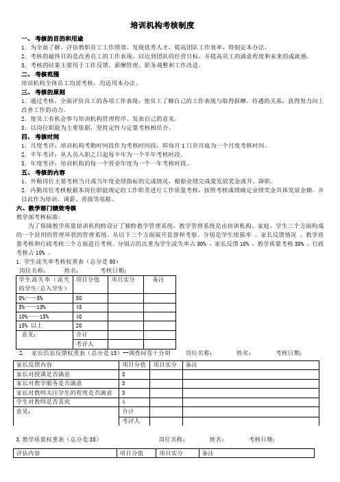 培训机构考核制度 (1)