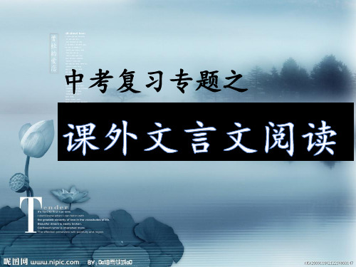 九年级语文下册课件-中考复习专题之课外文言文-部编版