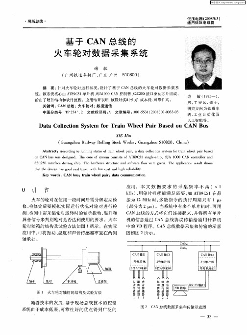 基于CAN总线的火车轮对数据采集系统