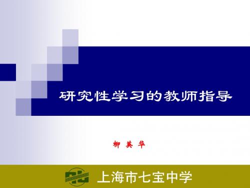 研究性学习的教师指导