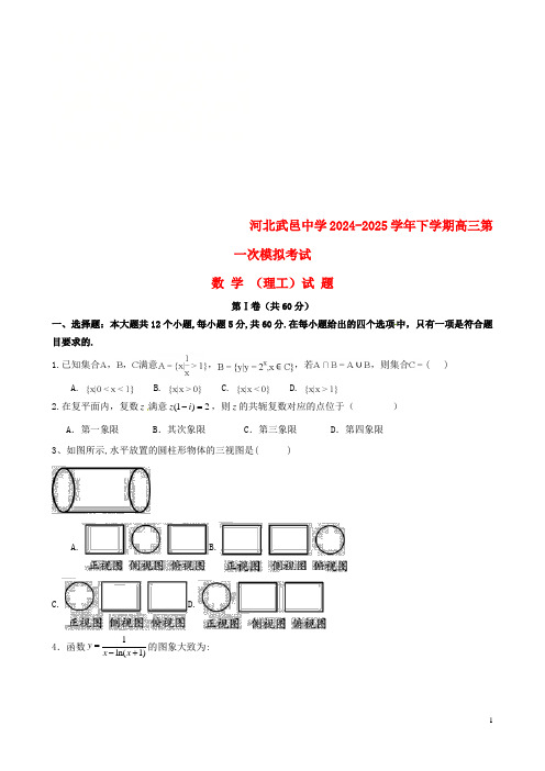 河北省武邑中学2025届高三数学下学期第一次模拟考试试题理