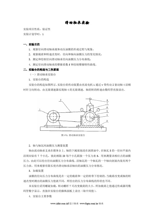 滑动轴承实验