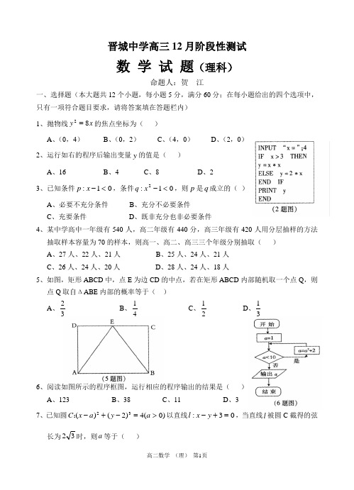 高二数学(理)