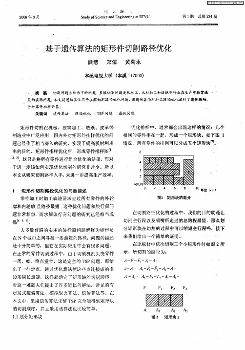 基于遗传算法的矩形件切割路径优化