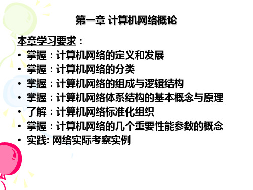 计算机网络教程课件第1章 计算机网络概论