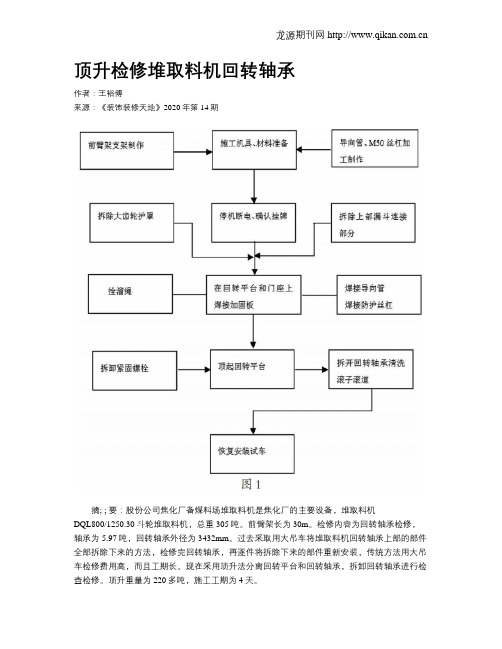 顶升检修堆取料机回转轴承