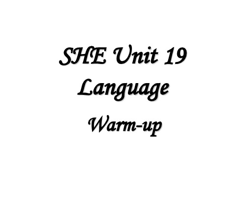 高中英语北师大版选修7教案-北师大版_选修七_Unit_19_Language_Warm-up_and_Lesson_3__课件_(26张)