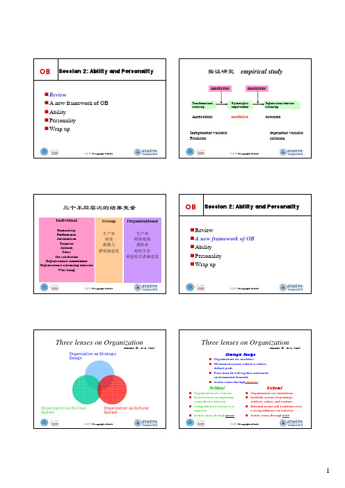 清华大学经管学院组织行为学课件0909_OB_Session02_ability & personnality