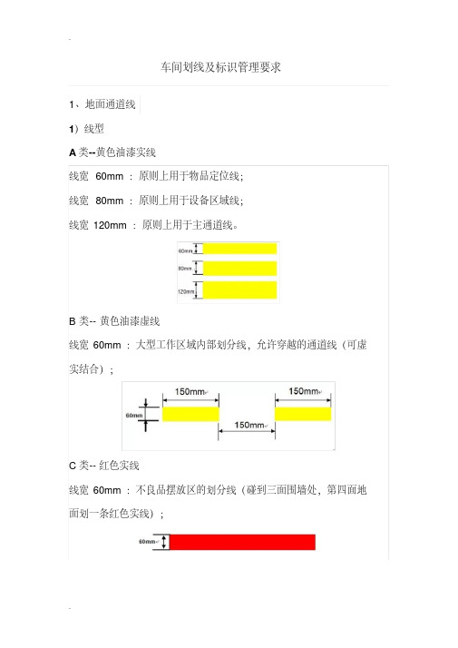 车间划线及标识管理要求