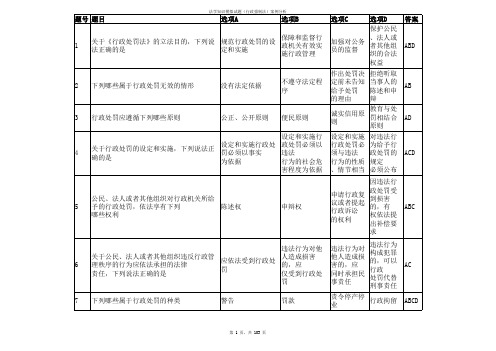 执法考试模拟题库(2)