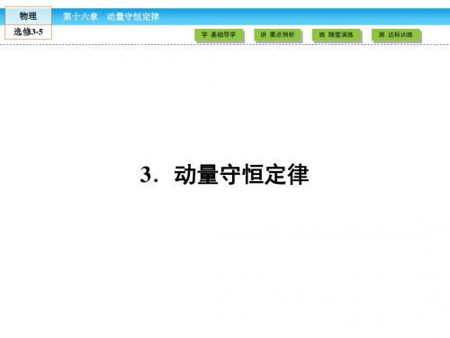 《金版新学案》2018-2019学年人教版物理选修3-5(课件)第16章 动量守恒定律3