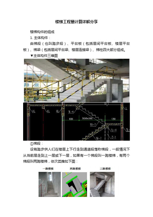 楼梯工程量计算详解分享