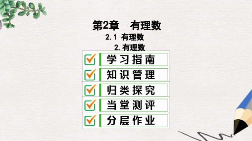 七年级数学上册 第2章 有理数 2.1 有理数 2.1.2 有理数课件 (新版)华东师大版