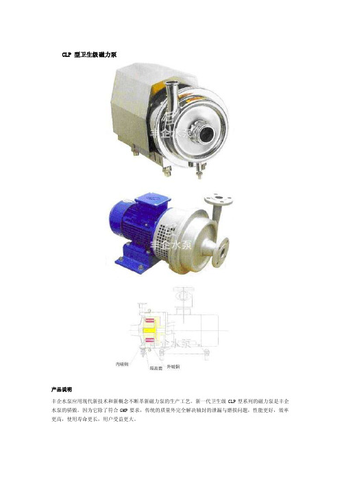 CLP型卫生级磁力泵