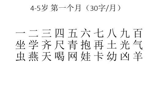 4-5岁象形字识字