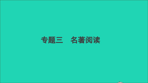 安徽专版九年级语文上册期末专题复习三名著阅读作业课件