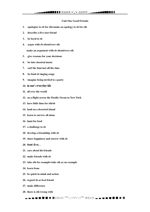 unit1-unit10 useful expressions