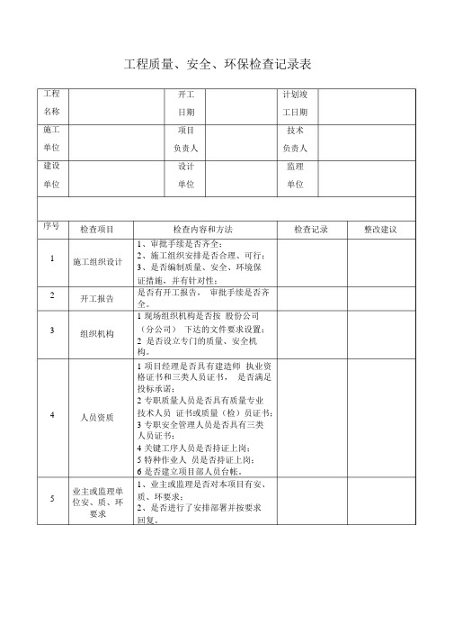 施工现场检查记录表.doc