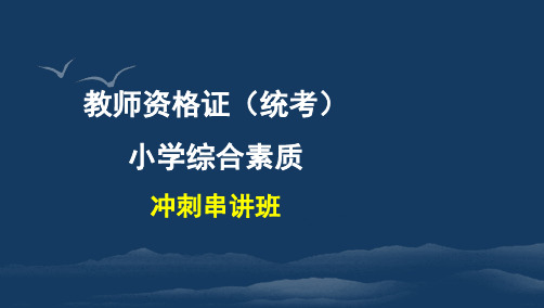 2023年小学教师资格证综合素质-冲刺串讲1