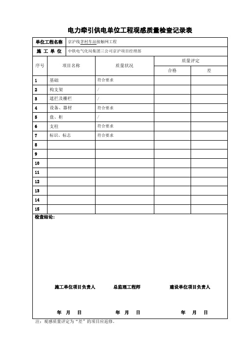 4京沪线单位工程质量控制资料核查记录