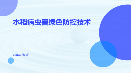 水稻病虫害绿色防控技术ppt文档