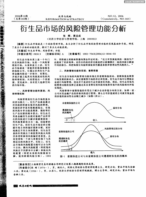 衍生品市场的风险管理功能分新