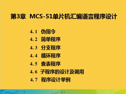 单片机实验第四章完整PPT