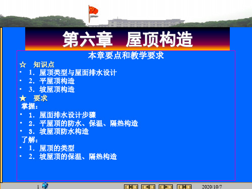 房屋建筑学之屋顶构造精品PPT课件