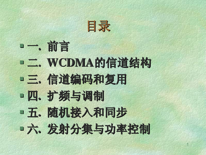 WCDMA的基本原理