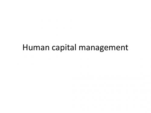 Human capital management - unidebhu