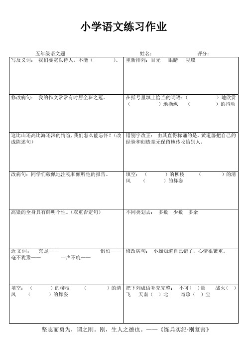 小学五年级语文精题选做III (57)