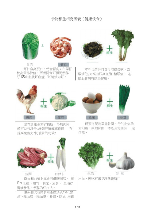 食物相生相克图表(全)