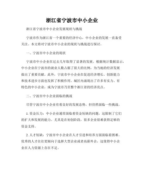 浙江省宁波市中小企业