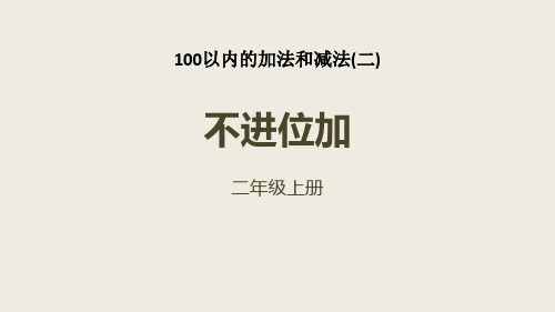 《不进位加》100以内的加法和减法PPT-二年级上册数学人教版PPT课件