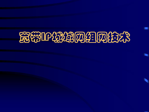 宽带IP城域网技术资料